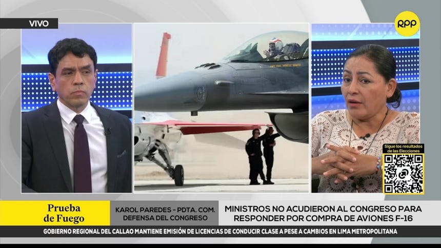 Karol Paredes sobre compra de aviones F-16: 