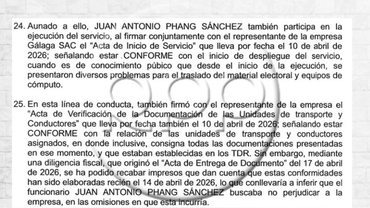 Documento fiscal en el que se solicita impedimento de salida contra Juan Phang 