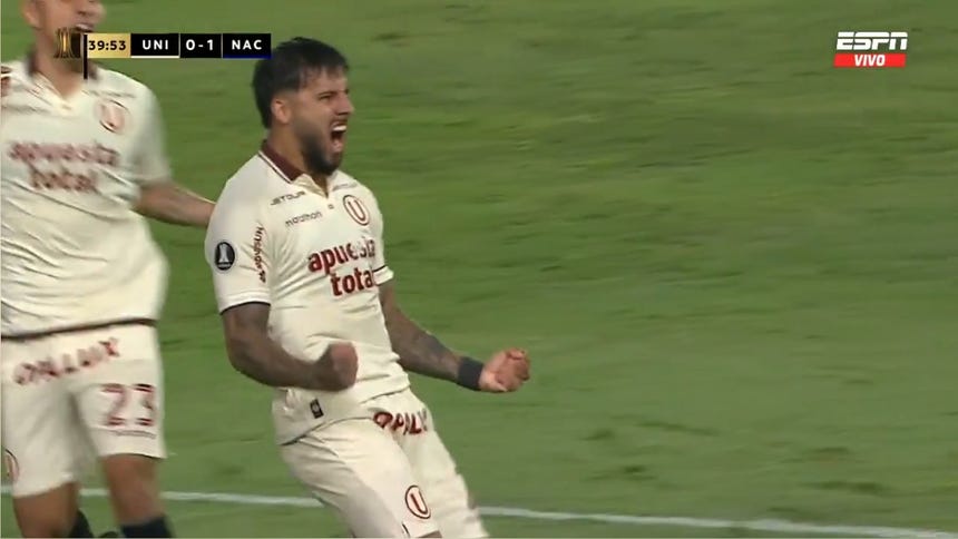 De la casi expulsión a autor del gol de Universitario: Caín Fara anota ante Nacional por Copa Libertadores [VIDEO]