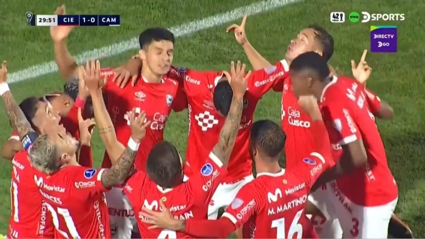 Golazo de cabeza de Cienciano: Neri Bandiera anotó ante Atlético Mineiro por Copa Sudamericana [VIDEO]