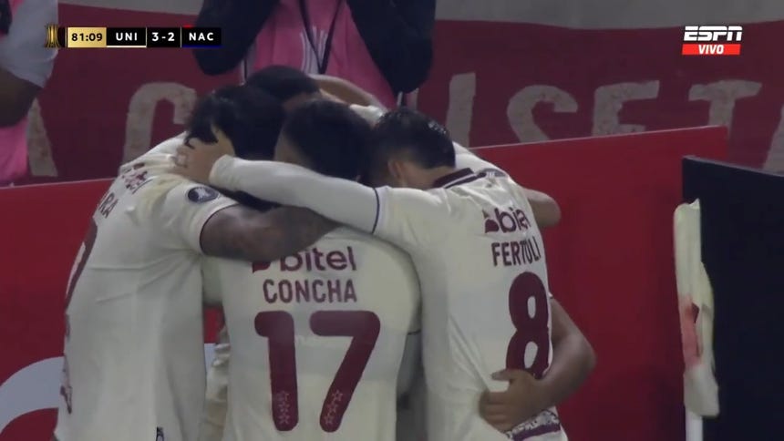 Lisandro Alzugaray marcó el 3-2 para Universitario