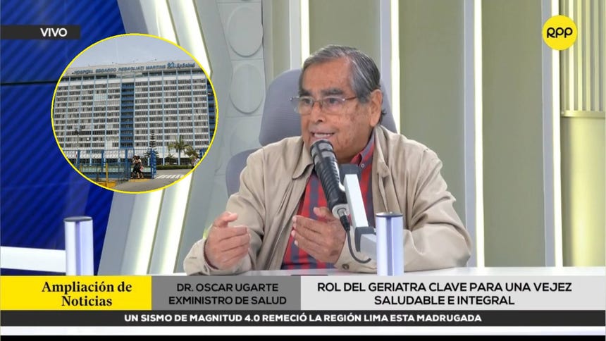 Exministro Óscar Ugarte pide abrir servicio de geriatría en Hospital Edgardo Rebagliati