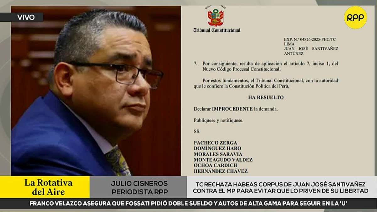 El Tribunal Constitucional rechaza el hábeas corpus de Juan José Santiváñez contra la Fiscalía — image 3