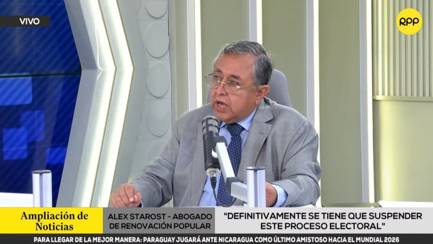 Abogado de Renovación Popular reiteró rechazo a la auditoría anunciada por el JNE y pidió la suspensión del proceso electoral