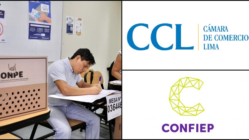 Gremios empresariales discrepan sobre proceso electoral: CCL rechaza postura de Confiep que descarta fraude