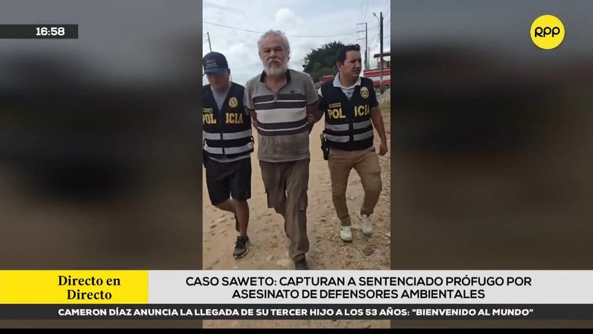 Caso Saweto: Policía captura a sentenciado prófugo por el asesinato de defensores ambientales