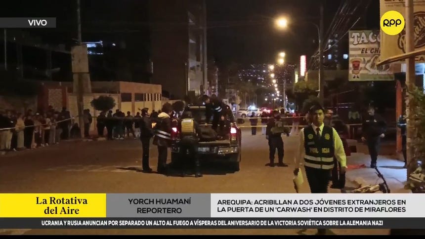 Arequipa: dos jóvenes extranjeros son asesinados en la entrada de un car wash en Miraflores