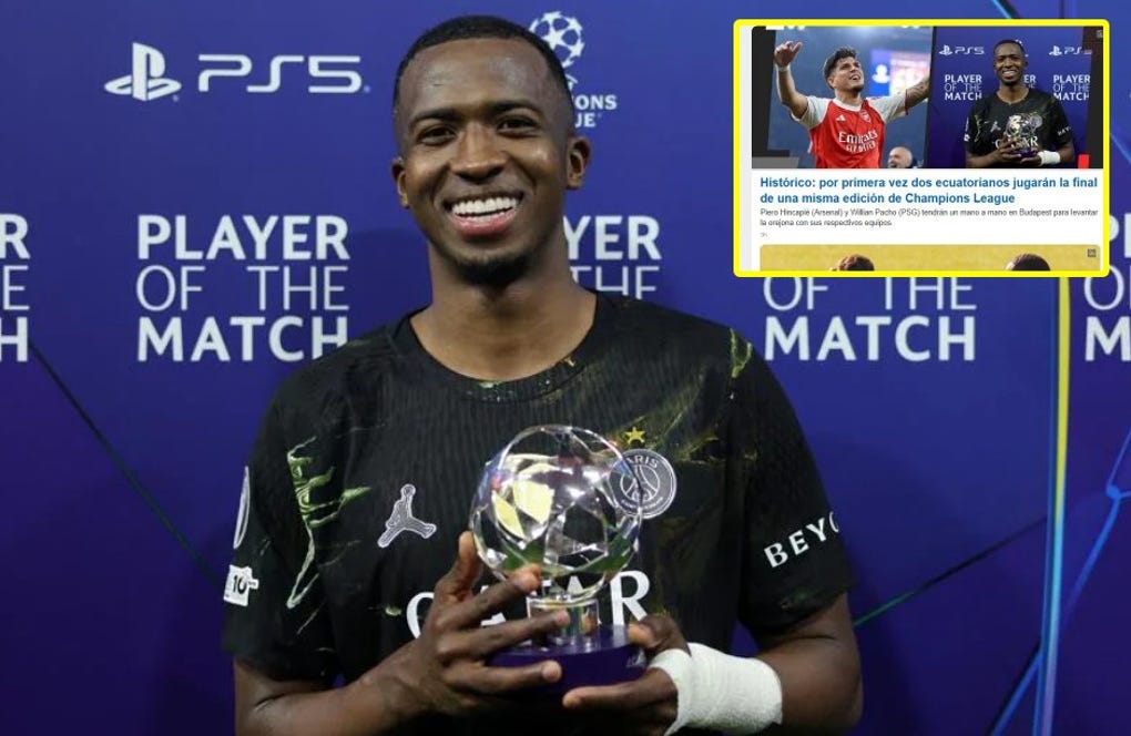 Por primera vez dos ecuatorianos, <a href=https://rpp.pe/futbol/futbol-mundial/willian-pacho-parlamento-de-ecuador-condecoro-a-defensor-tras-ganar-la-champions-league-con-el-psg-noticia-1647595 data-mce-href=https://rpp.pe/futbol/futbol-mundial/willian-pacho-parlamento-de-ecuador-condecoro-a-defensor-tras-ganar-la-champions-league-con-el-psg-noticia-1647595>Willian Pacho de PSG</a> y <a href=https://rpp.pe/futbol/futbol-mundial/piero-hincapie-arsenal-anuncio-su-fichaje-por-52-millones-de-euros-noticia-1653199 data-mce-href=https://rpp.pe/futbol/futbol-mundial/piero-hincapie-arsenal-anuncio-su-fichaje-por-52-millones-de-euros-noticia-1653199>Piero Hincapié de Arsenal</a>, jugarán la final de una misma edición de <a href=https://rpp.pe/futbol/champions-league/final-champions-league-2026-cuando-se-juega-psg-vs-arsenal-horario-y-donde-sera-noticia-1687262 data-mce-href=https://rpp.pe/futbol/champions-league/final-champions-league-2026-cuando-se-juega-psg-vs-arsenal-horario-y-donde-sera-noticia-1687262>Champions League. </a>