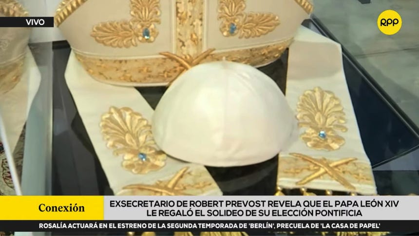 Papa León XIV: conoce el solideo firmado que le regaló a su exsecretario personal en Chiclayo [VIDEO]