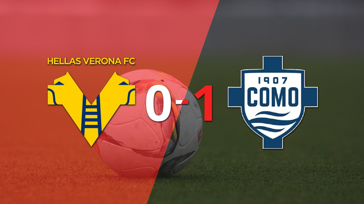 Hellas Verona perdió 0-1 ante Como 1907 en el estadio Marcantonio Bentegodi
