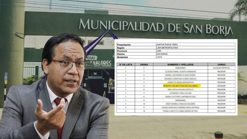 Roberto Sánchez aparece inscrito como precandidato a regidor de San Borja: JPP señala que fue un 