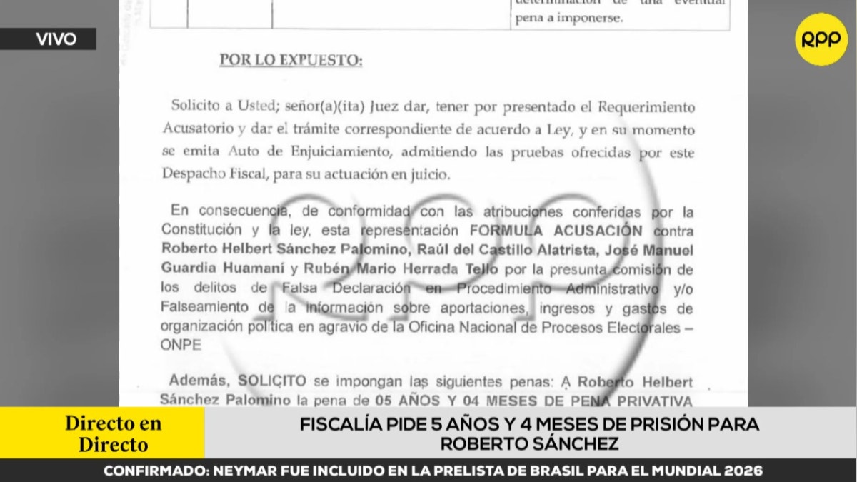 El abogado de Sánchez dijo que la responsabilidad por estos delitos no alcanza a su patrocinado
