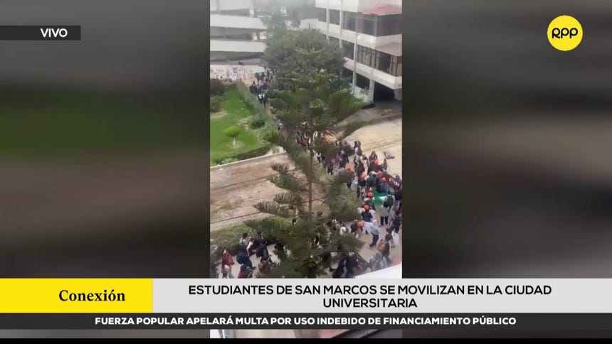 Universidad San Marcos: alumnos de distintas facultades realizan protestan dentro de la ciudad universitaria