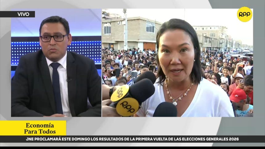 Keiko Fujimori propone San Borja o Huaral como sede de debate ante pedido de Roberto Sánchez de ir a Chota