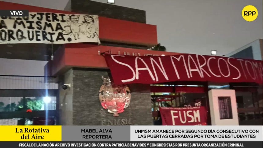 Estudiantes mantienen tomado el campus de la UNMSM por tercer día consecutivo