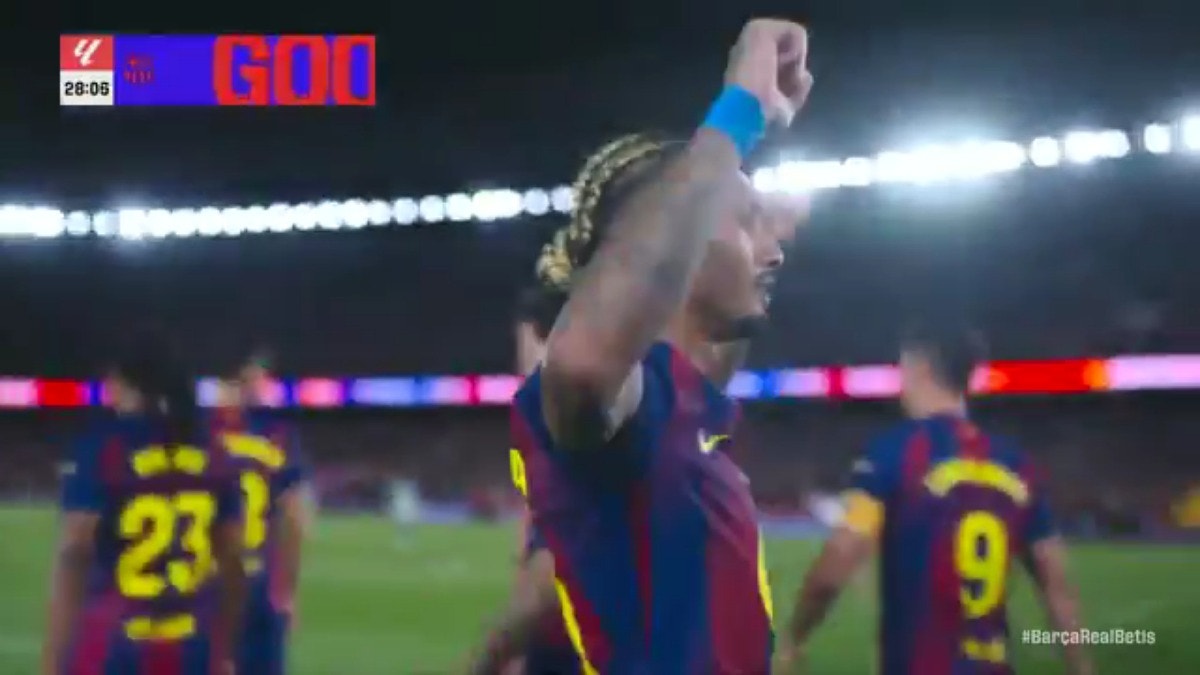 Raphinha marcó el 1-0 de FC Barcelona