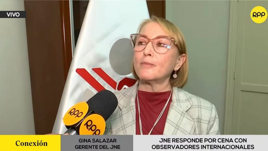 JNE sobre la cena para los observadores electorales: 
