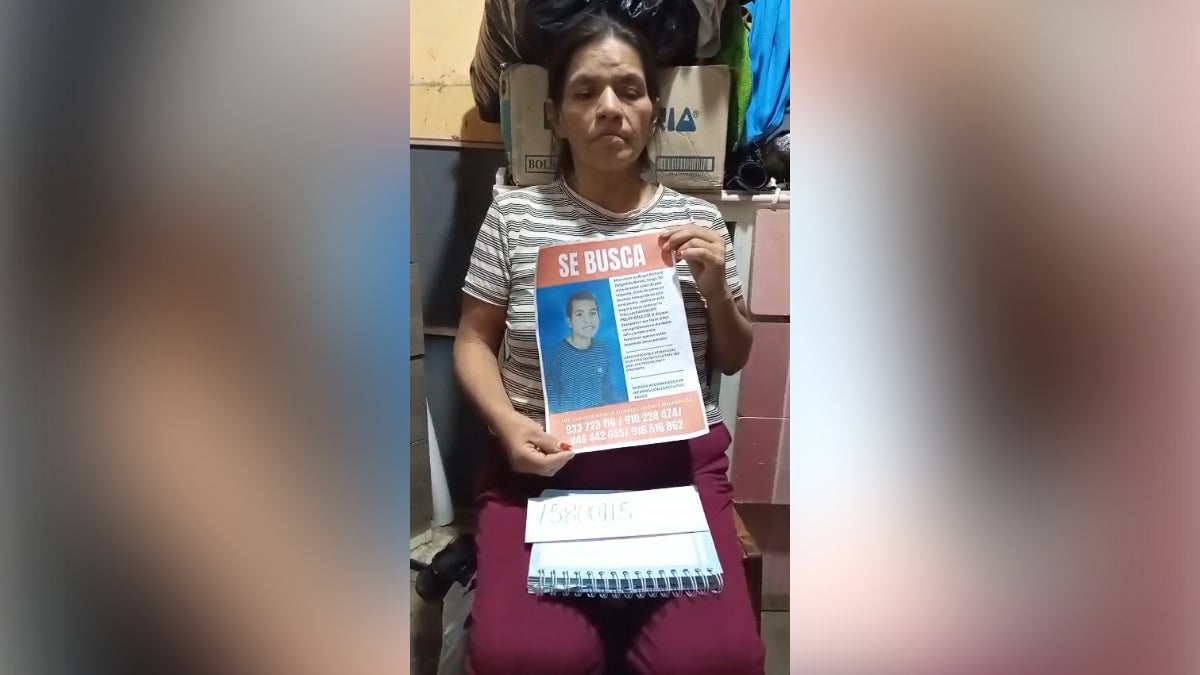 María Angelica Bernal Carbajal pide ayuda para poder dar con el paradero de su hijo. 