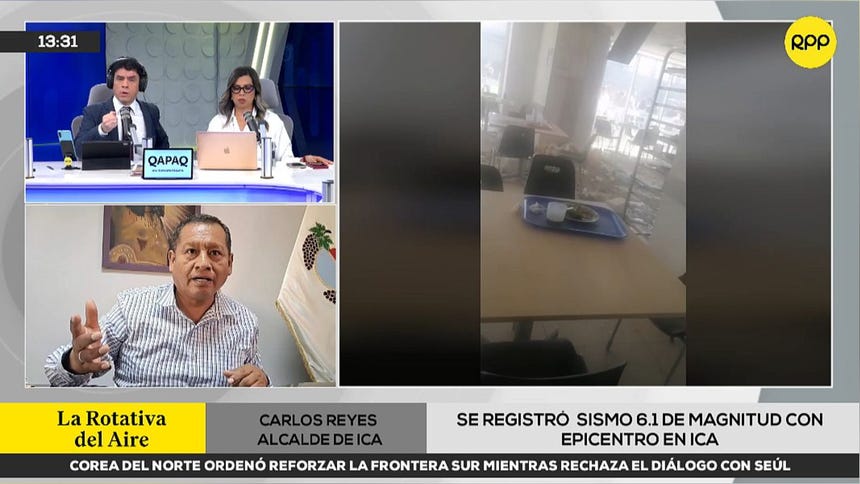 Sismo en Ica: alcalde Carlos Reyes comparte balance preliminar de daños
