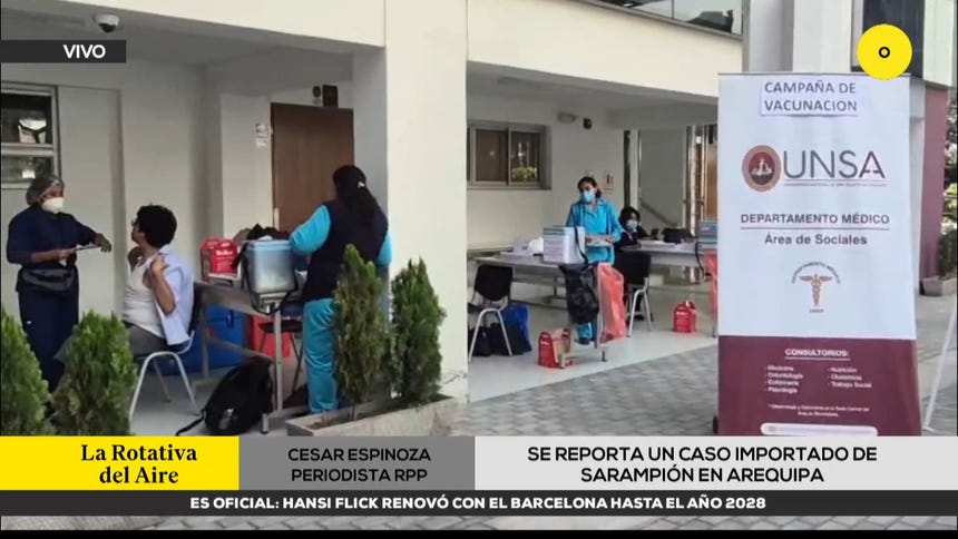 Arequipa registra segundo caso importado de sarampión: suspenden clases en una universidad y redoblan vigilancia sanitaria
