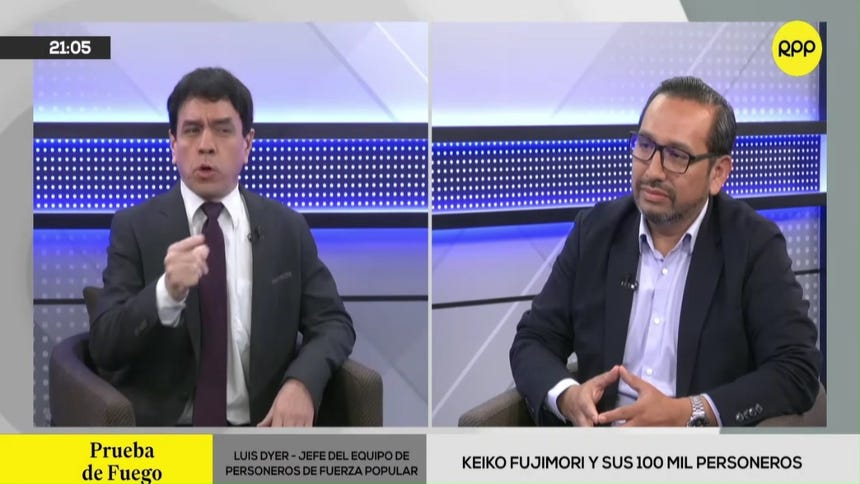 Luis Dyer dice que en 24 horas se han inscrito 10 mil peruanos como personeros de Fuerza Popular