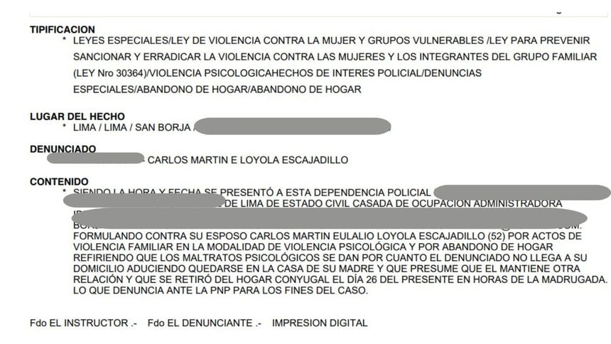 Nuevo jefe de la ONPE: las denuncias policiales de los postulantes aptos por la JNJ Denuncia registrada en la comisaría de San Borja contra Carlos Loyola en 2018