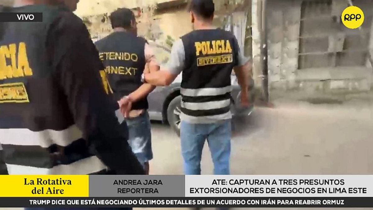 Ate: capturan a tres presuntos extorsionadores de negocios en Lima Este