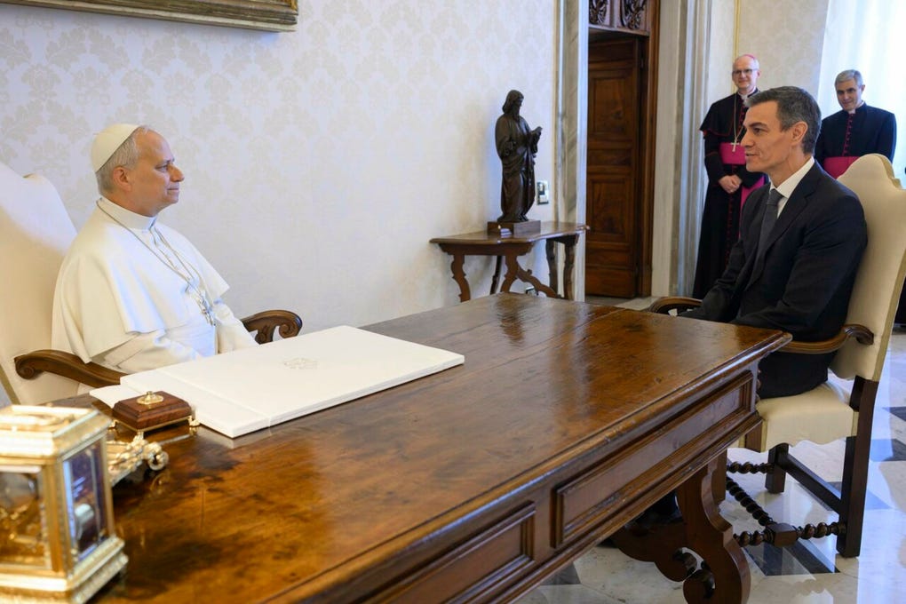 León XIV se reunió en el Vaticano con el presidente de España [FOTOS]