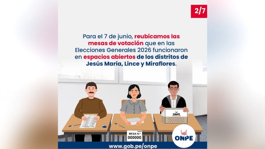 Local de votación de ONPE para la segunda vuelta presidencial