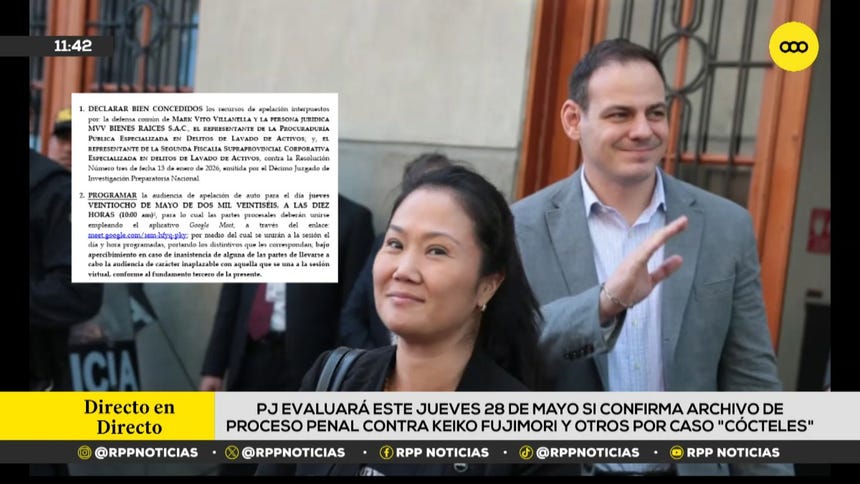 La audiencia virtual de carácter “inaplazable” se realizará este jueves desde las 10:00 a.m. para evaluar el futuro del caso “Cócteles”.