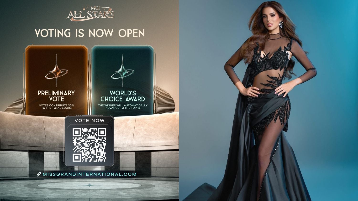 Suheyn Cipriani en el Miss Grand International All Stars Los fans pueden apoyar a Suheyn Cipriani votando a través de la página oficial del Miss Grand International.
