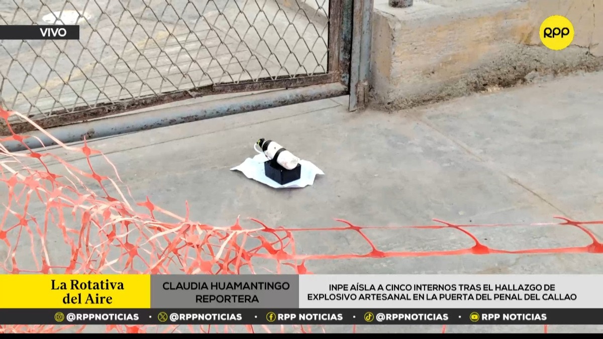 INPE aísla a cinco internos tras el hallazgo de explosivo artesanal en la puerta del penal del Callao