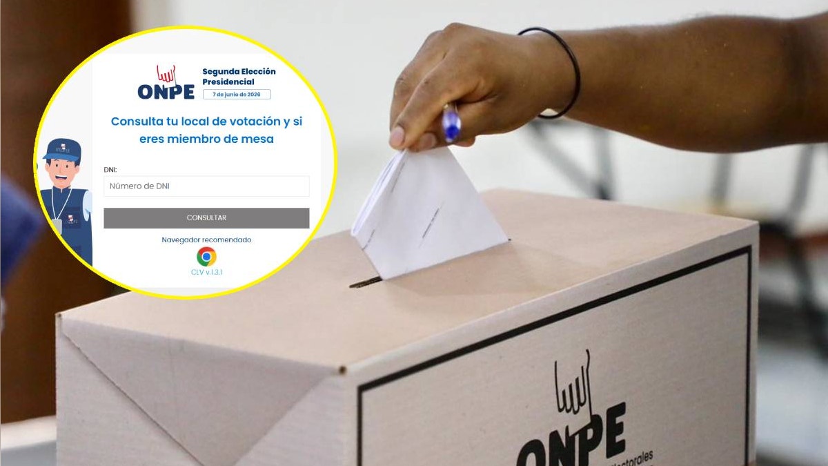 ¿Cuál es tu local de votación para la segunda vuelta 2026? Revisa aquí vía ONPE