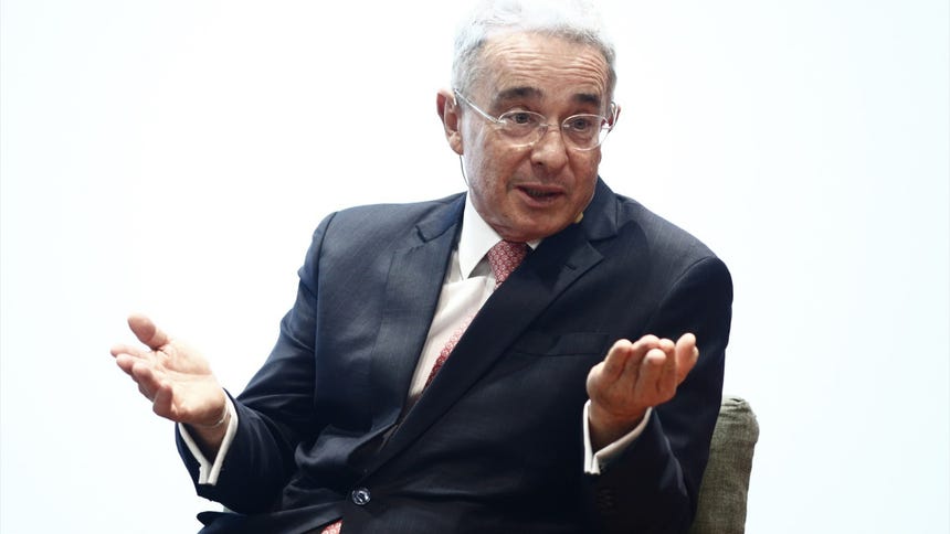 El expresidente de Colombia, Álvaro Uribe, durante un evento.