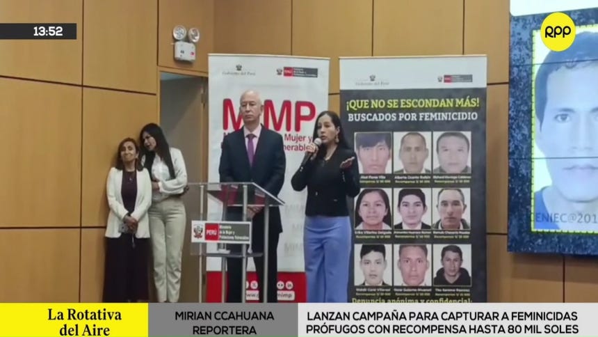 Cercado de Lima: lanzan campaña para capturar a feminicidas prófugos con recompensa de hasta 80 mil soles