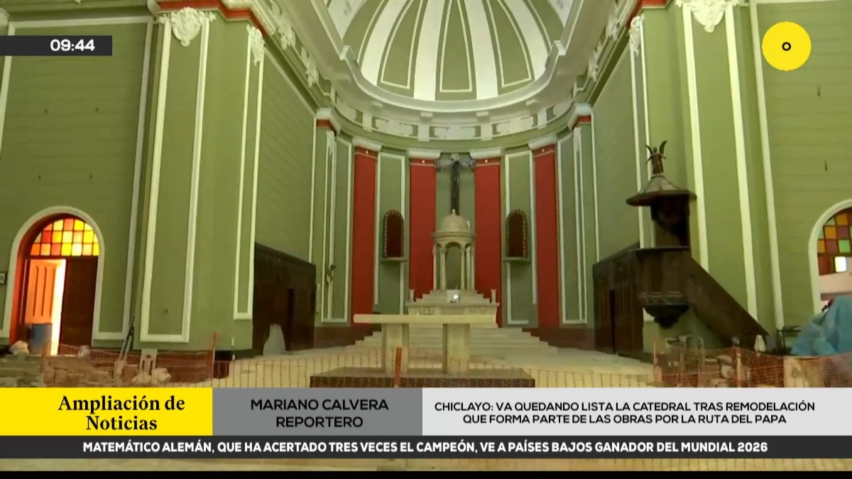 Chiclayo: así va quedando la catedral tras remodelación que forma parte de las obras por la Ruta del papa