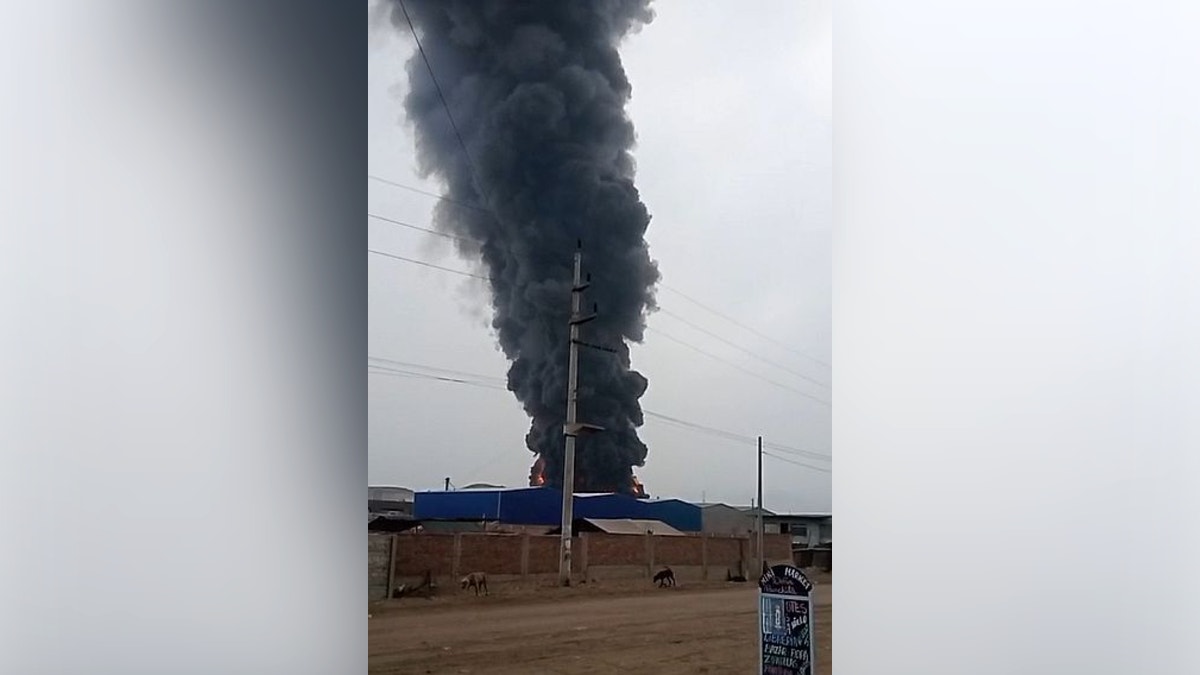 Incendio de gran magnitud consume fábrica en Lurín [VIDEO]
