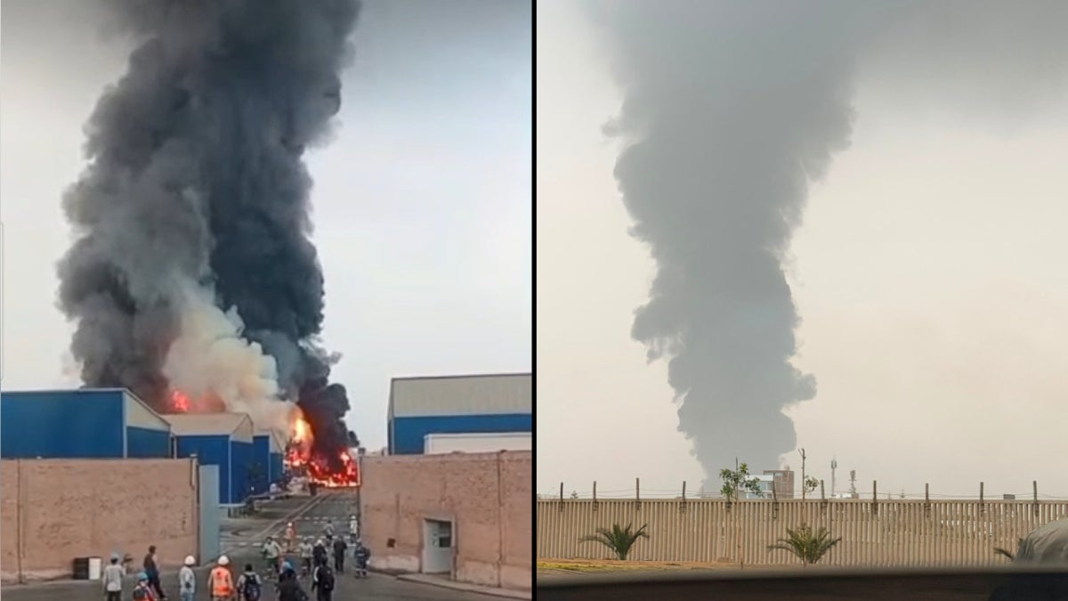 Varios conductores que pasan por los alrededores del incendio grabaron videos