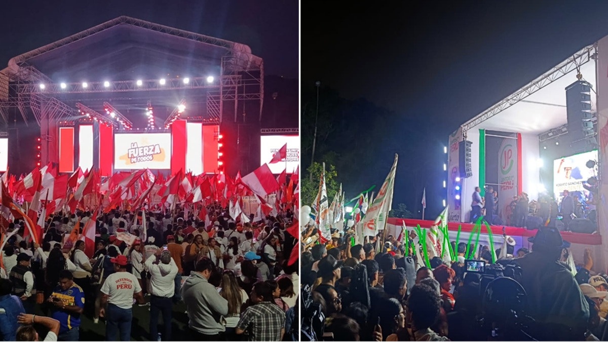 Elecciones 2026: Keiko Fujimori y Roberto Sánchez realizan sus cierres de campaña en Lima