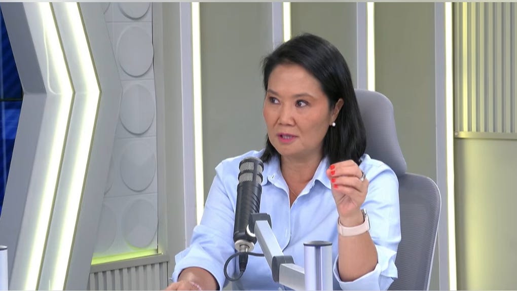 Keiko Fujimori, candidata presidencial de Fuerza Popular. 