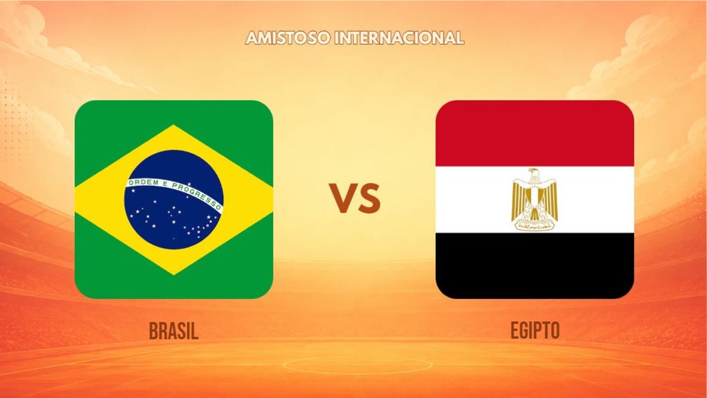 Guía de TV del duelo Brasil vs Egipto.