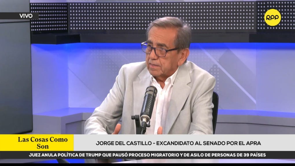 Jorge del Castillo respalda a Keiko Fujimori y cuestiona propuestas económicas de Roberto Sánchez