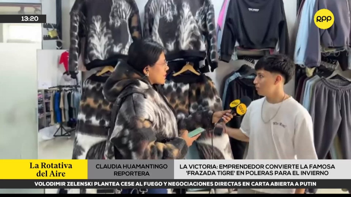 Joven emprendedor de Gamarra triunfa con ropa inspirada en la frazada tigre