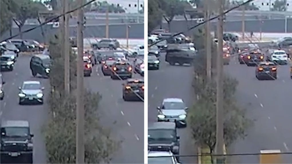 El accidente fue captado por las cámaras de seguridad de Surco. 