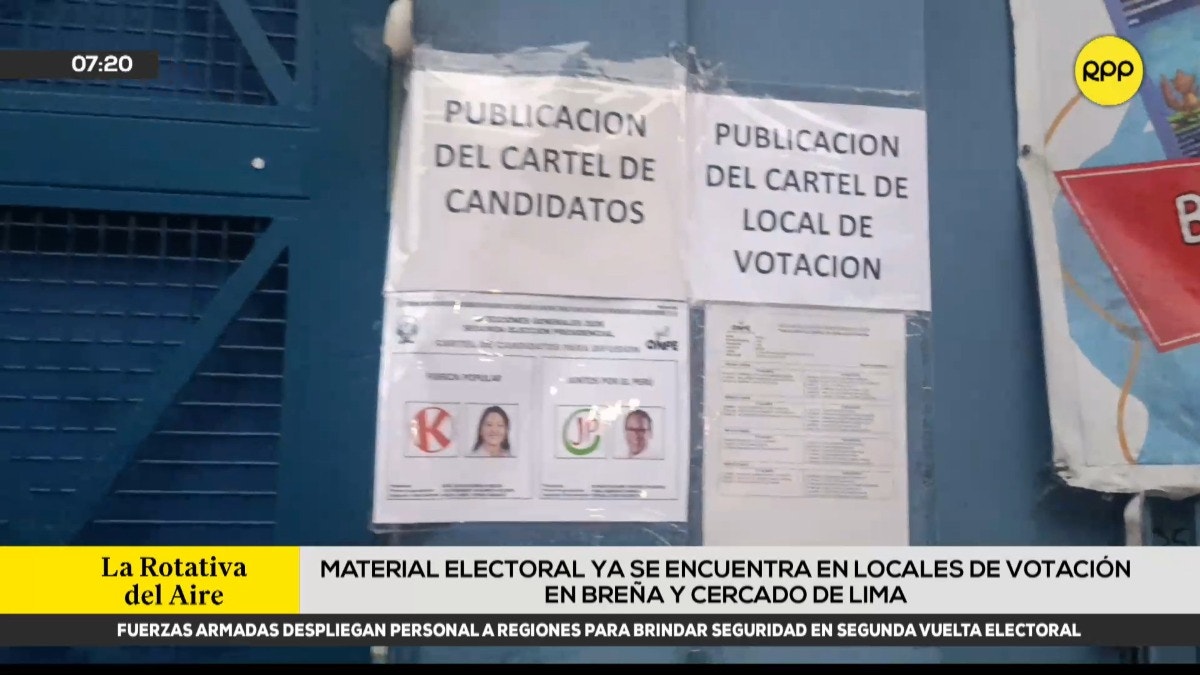 Cinco colegios de Breña y Cercado de Lima ya cuentan con material electoral para los comicios