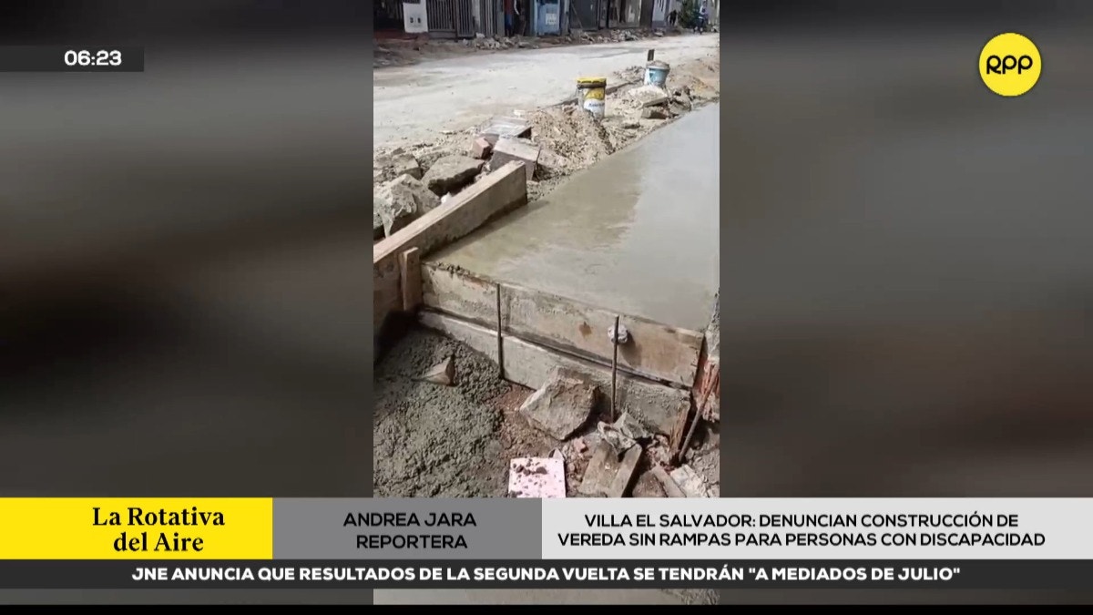 Villa El Salvador: vecinos denuncian construcción de vereda sin rampas para personas con discapacidad