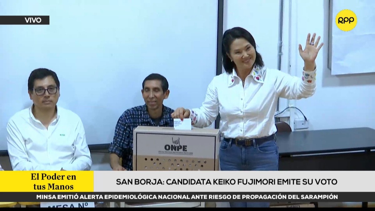 Segunda vuelta 2026: Keiko Fujimori emitió su voto en su loc