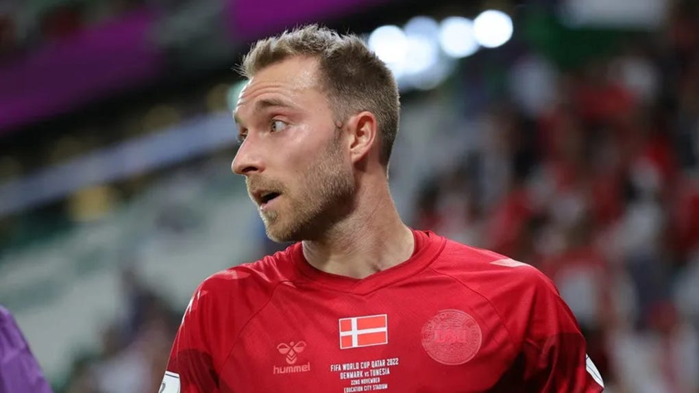 Christian Eriksen usa el dorsal 10 en la selección danesa.