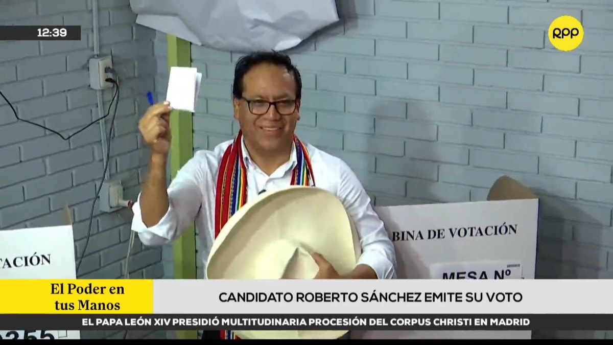 Segunda vuelta 2026: Roberto Sánchez emitió su voto en su lo