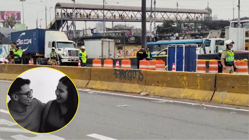 Una pareja falleció luego de que su motocicleta se despistara a la altura del paradero Acho. 